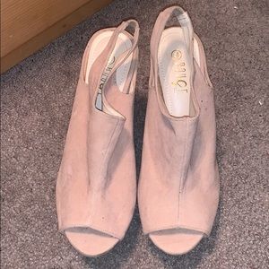 Beige wedges